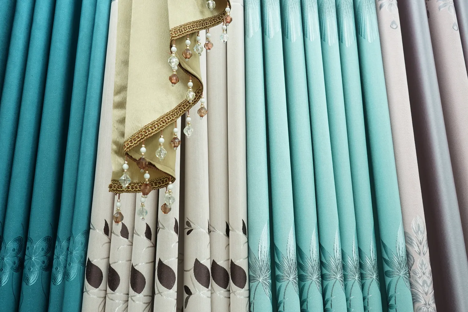 Luxury painted curtain Luxury Painted Curtain - ST01 - Image 1